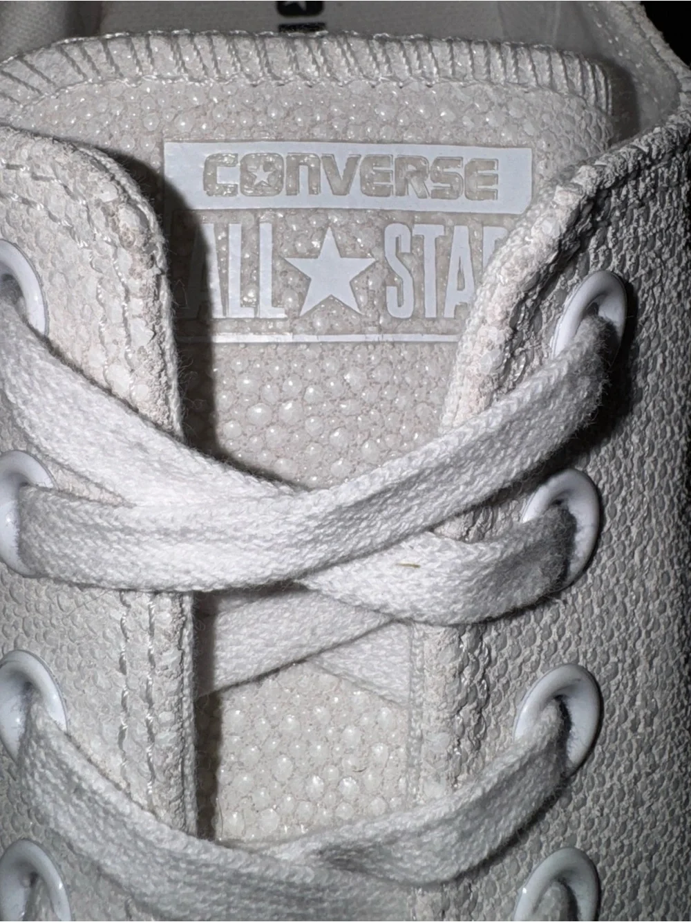 Converse All Star Gemma Stingray White Metallic Leather Low Top Size 10.5